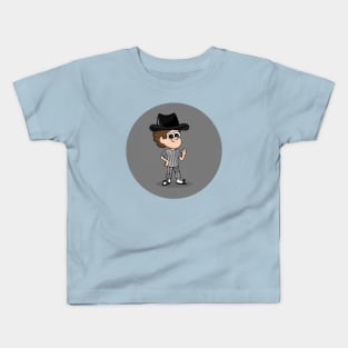 A Young Man Wearing A Cowboy Hat Kids T-Shirt